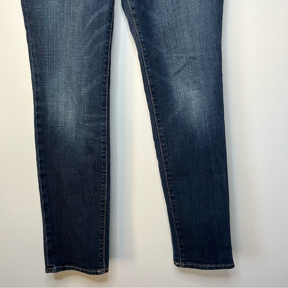Old Navy Straight Leg Mid Rise Dark Rinse Denim Jeans Size 4 Regular - Picture 7 of 16